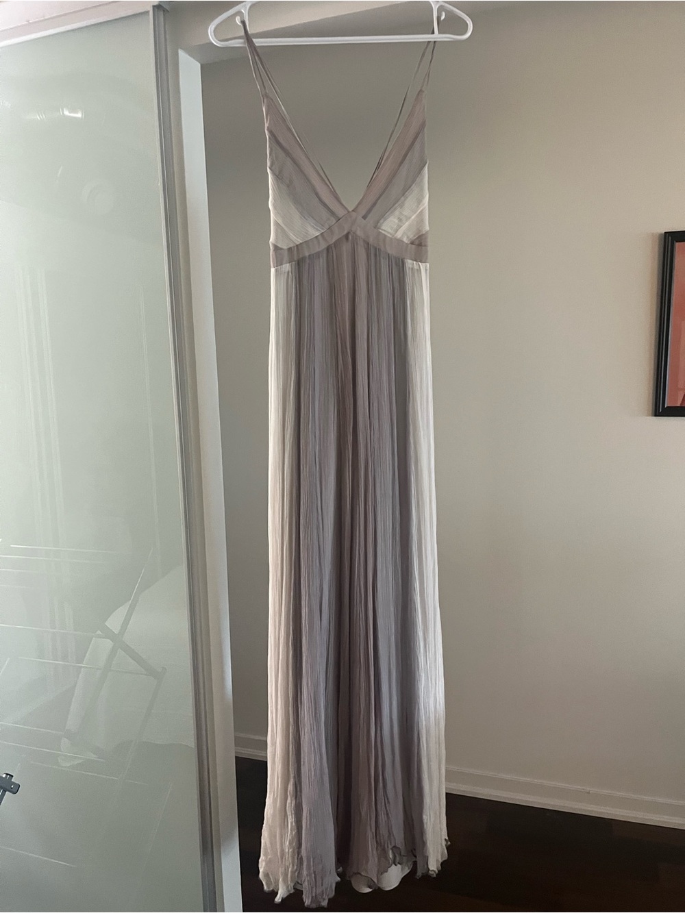 Kimchi Blue Mist Gray Maxi Slip Dress